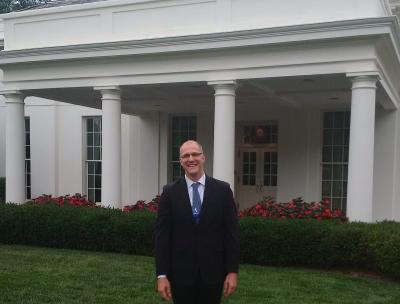 Photo of Michael Shank at the Whitehouse